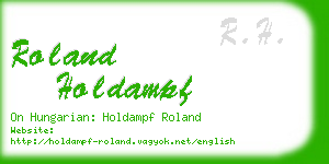 roland holdampf business card